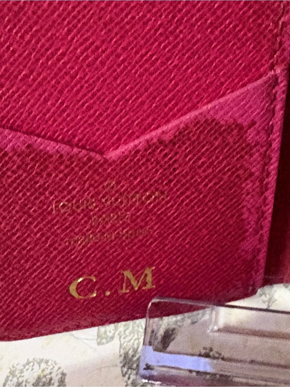 Louis Vuitton Monogram Phone Folio with Bright Pink Interior